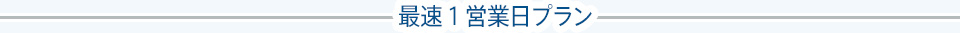 最速1営業日プラン