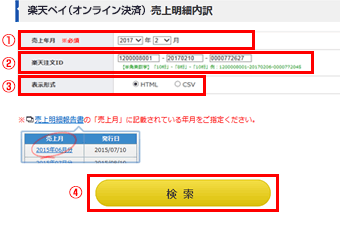 特定の取引を確認したい場合