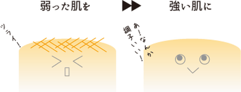 弱った肌を強い肌に
