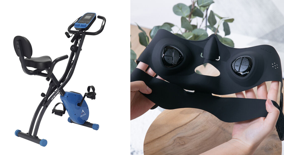 ホームトレーニング用品（左図）、美容家電（右図）